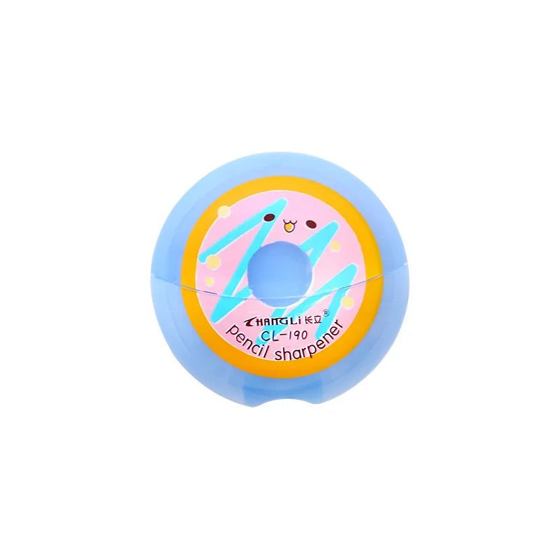 Stationery Office School Supplies Creative Donut Shape Cartoon Pencil Sharpener Gift Accessories (1Pc)